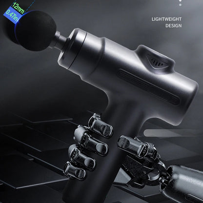 Elektrische Massagepistole, Tiefengewebe, Gesichtsmassagegerät, 8 Köpfe, Arme, Hinterbein, Muskelentspannung, für Körper, Rücken, Arm, Sport, Fitness