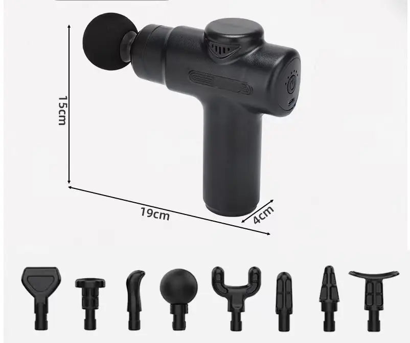 Elektrische Massagepistole, Tiefengewebe, Gesichtsmassagegerät, 8 Köpfe, Arme, Hinterbein, Muskelentspannung, für Körper, Rücken, Arm, Sport, Fitness