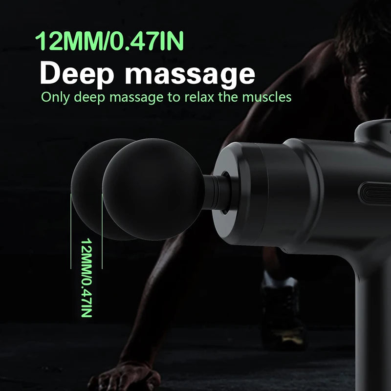 Elektrische Massagepistole, Tiefengewebe, Gesichtsmassagegerät, 8 Köpfe, Arme, Hinterbein, Muskelentspannung, für Körper, Rücken, Arm, Sport, Fitness