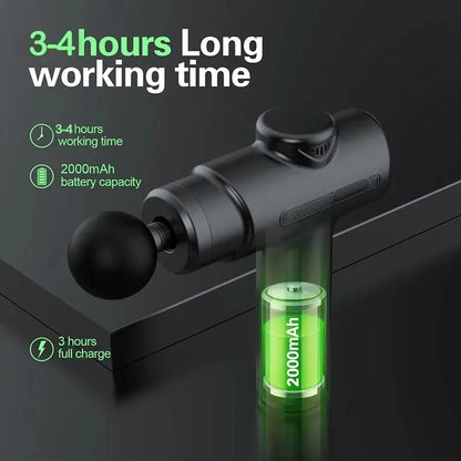 Elektrische Massagepistole, Tiefengewebe, Gesichtsmassagegerät, 8 Köpfe, Arme, Hinterbein, Muskelentspannung, für Körper, Rücken, Arm, Sport, Fitness